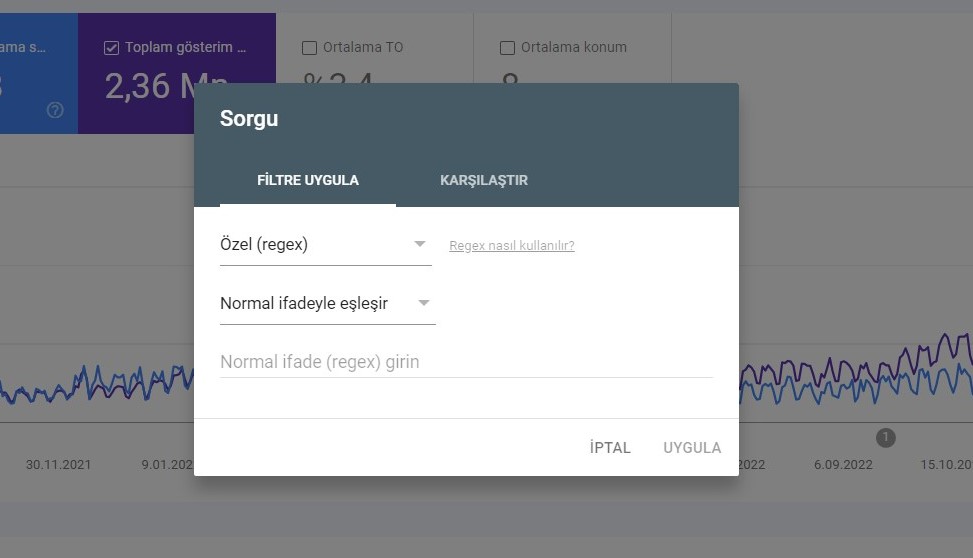 Google Search Console Regex Sorgusu Nedir?